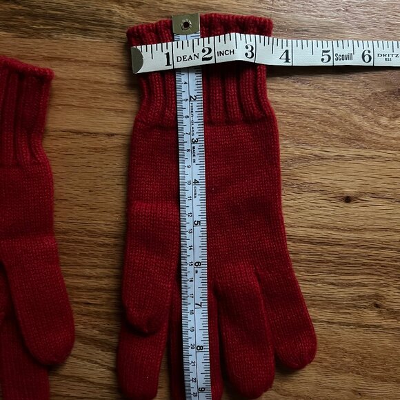 Vintage NWOT,Ballantyne red cashmere unisex gloves, Men's size Large, Scotland - Picture 2 of 10